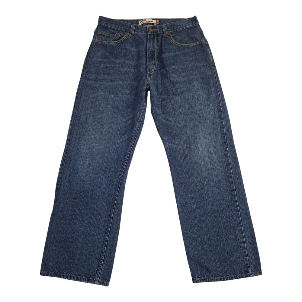 Levi's 569 Loose Straight Jeans Men's 34x32* Medium Wash Blue Denim Cotton Y2K